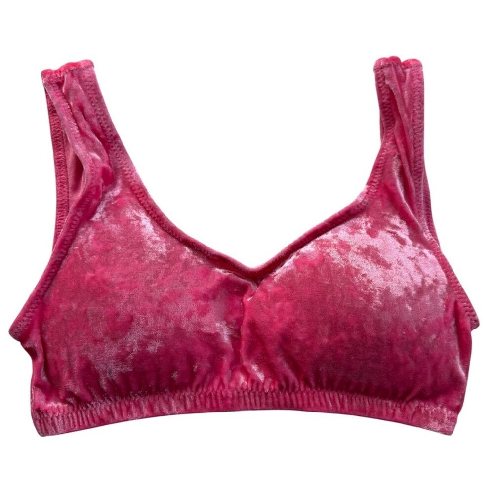 Birds Of Prey Harley Quinn Costume Hot Pink Velvet Padded Bra Top Size XS